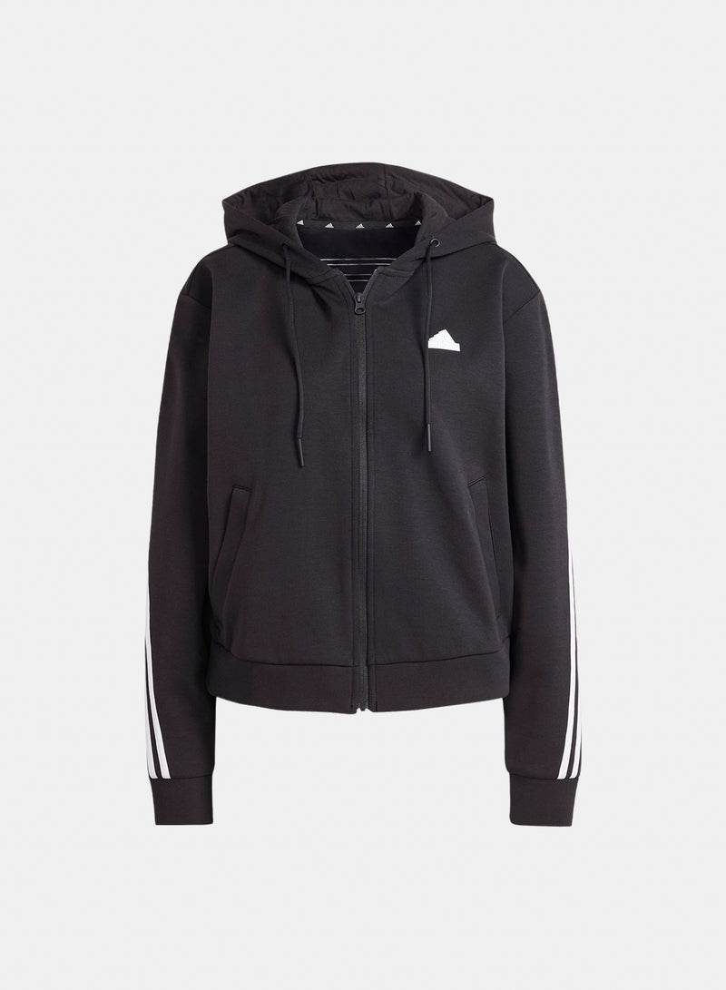 Future Icons Three Stripes Full Zip Hoodie