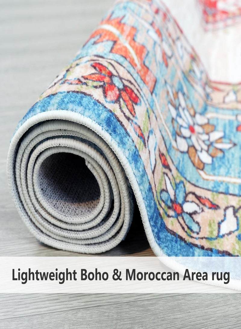 GOOTOY Area Rug Bohemian Design Washable Rug Foldable Non Slip Carpet Stain Resistant For Bedroom Dining Room  Living Room Hallway Office Kitchen Entryway 200×300CM - Image 3