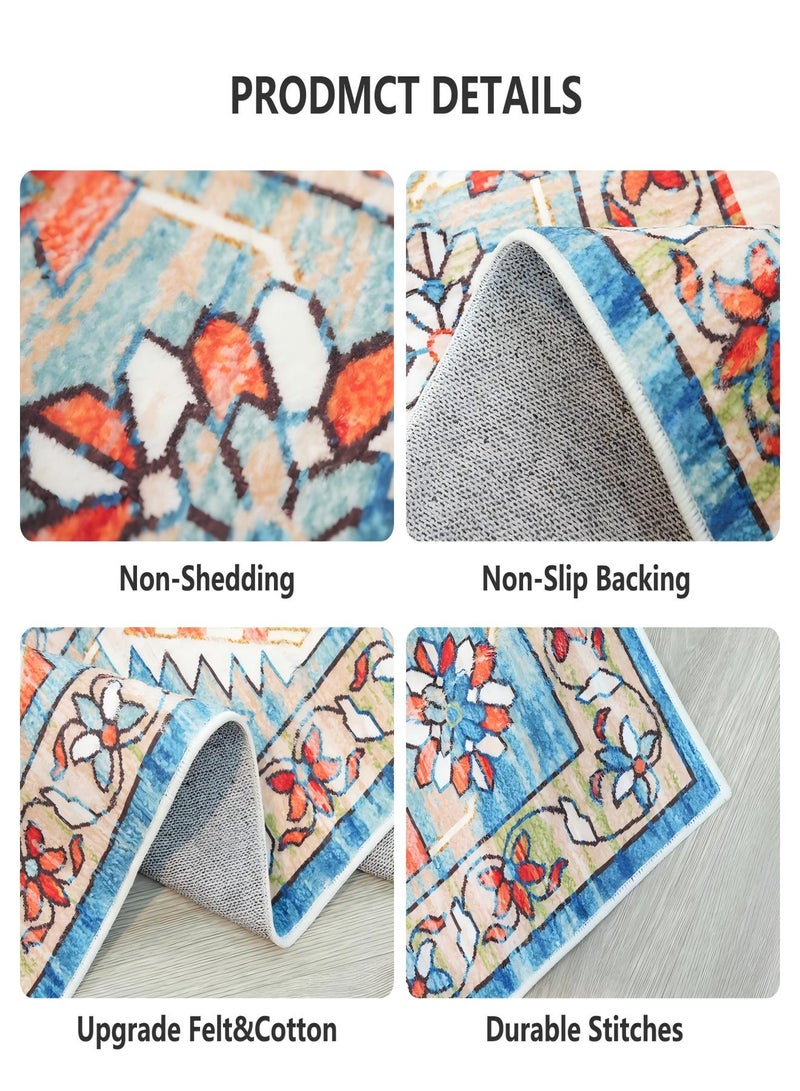 GOOTOY Area Rug Bohemian Design Washable Rug Foldable Non Slip Carpet Stain Resistant For Bedroom Dining Room  Living Room Hallway Office Kitchen Entryway 200×300CM - Image 4