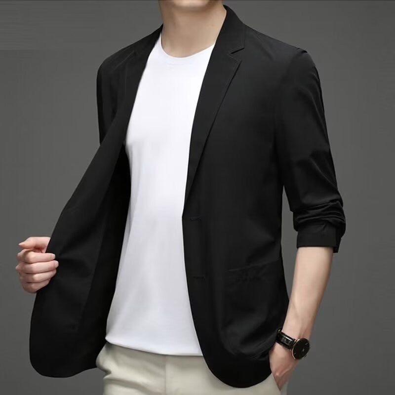 Men's Lightweight Casual Blazer Jacket Summer Thin Sun Protection Coat - Image 3