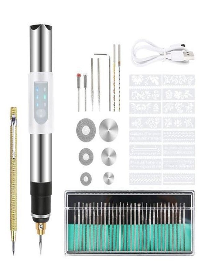 Mini rechargeable electric grinding machine lithium battery small electric grinding nail art machine electric engraving pen polishing lettering pen grinding machine - Image 1