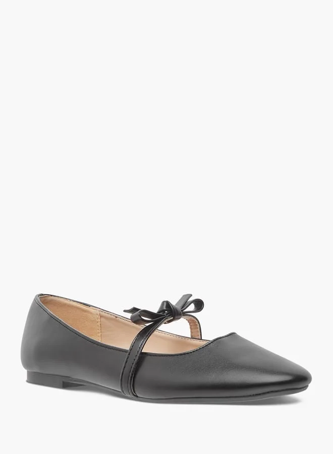 Celeste Women's Solid Ballerina Shoes with Strap Detail
