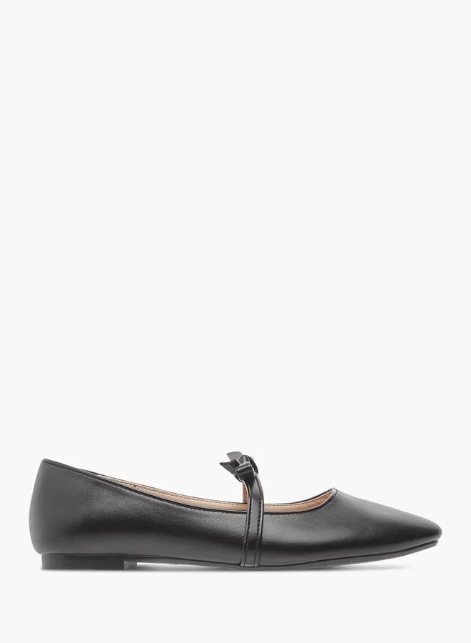 Celeste Women's Solid Ballerina Shoes with Strap Detail