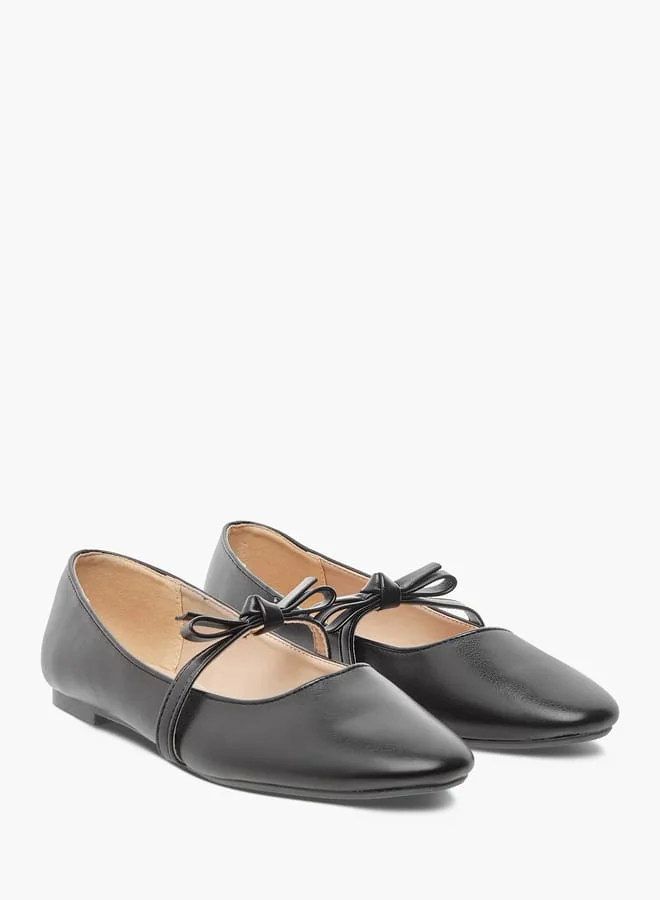Celeste Women's Solid Ballerina Shoes with Strap Detail