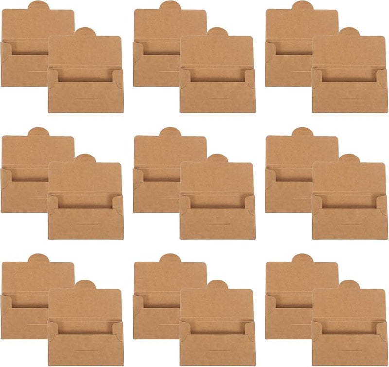 Kraft Paper Business Card Storage Box 105x65x5mm 350g 30 Pcs Portable Card Holder Case - Image 1