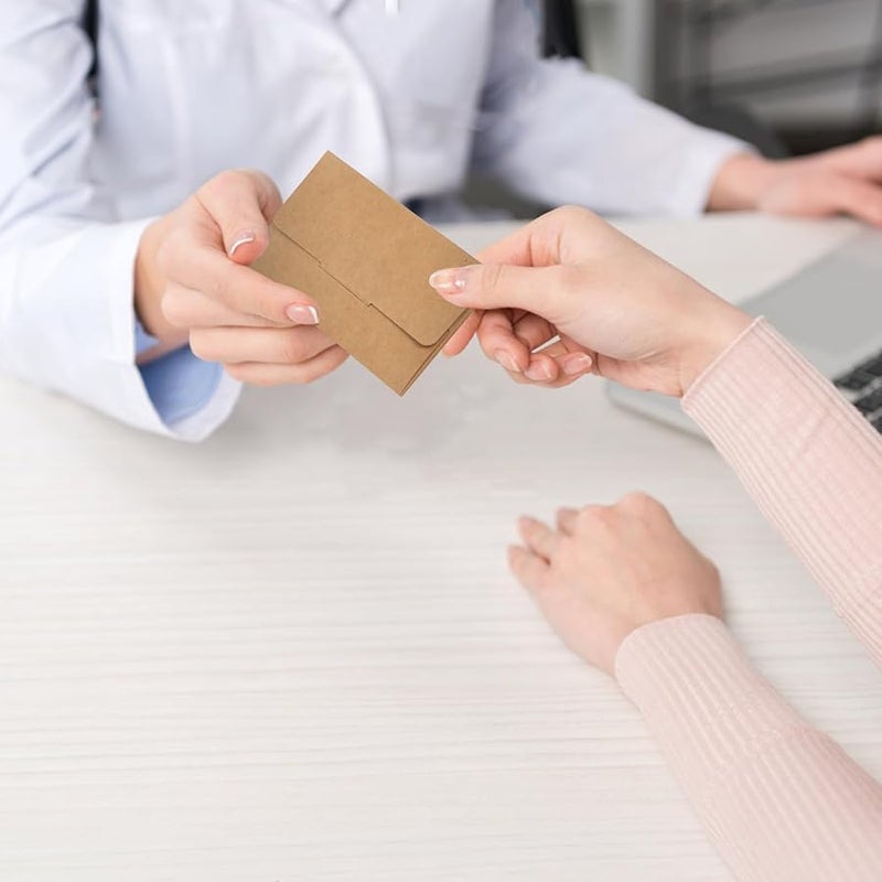 Kraft Paper Business Card Storage Box 105x65x5mm 350g 30 Pcs Portable Card Holder Case - Image 4