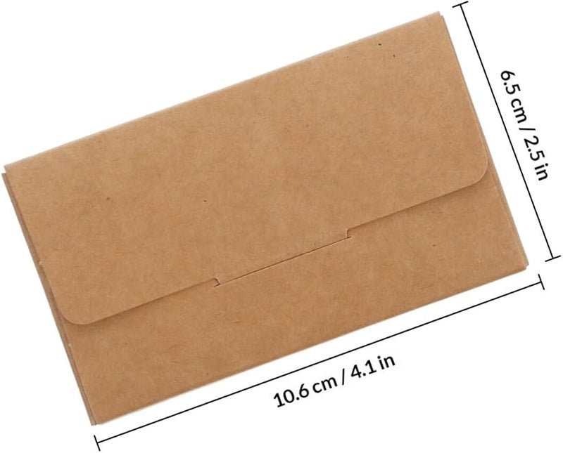 Kraft Paper Business Card Storage Box 105x65x5mm 350g 30 Pcs Portable Card Holder Case - Image 2