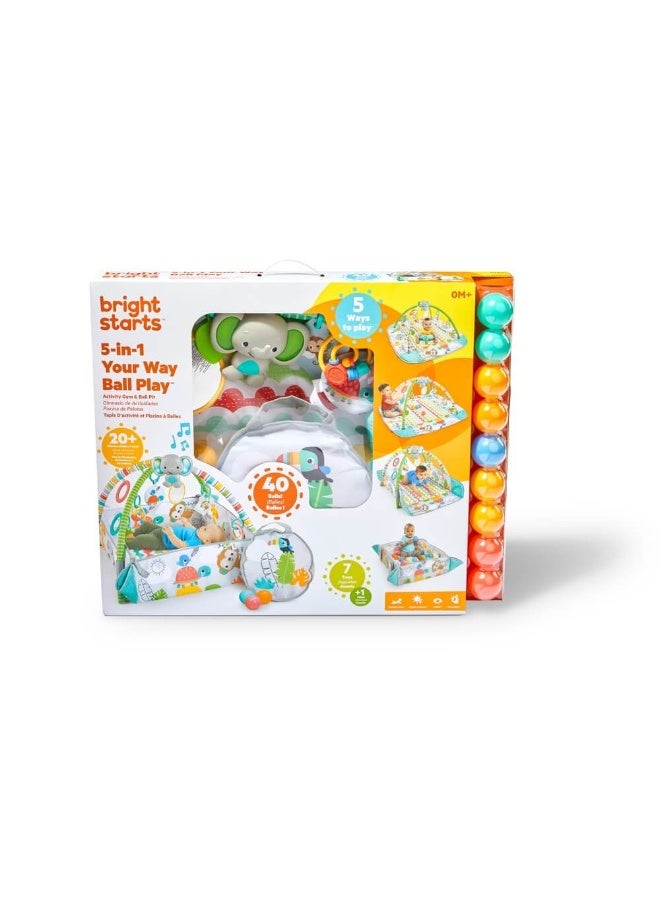 Bright Starts 5 في 1 صالة ألعاب الكرة الاستوائية حسب رغبتك مع حديقة الكرة - Image 2