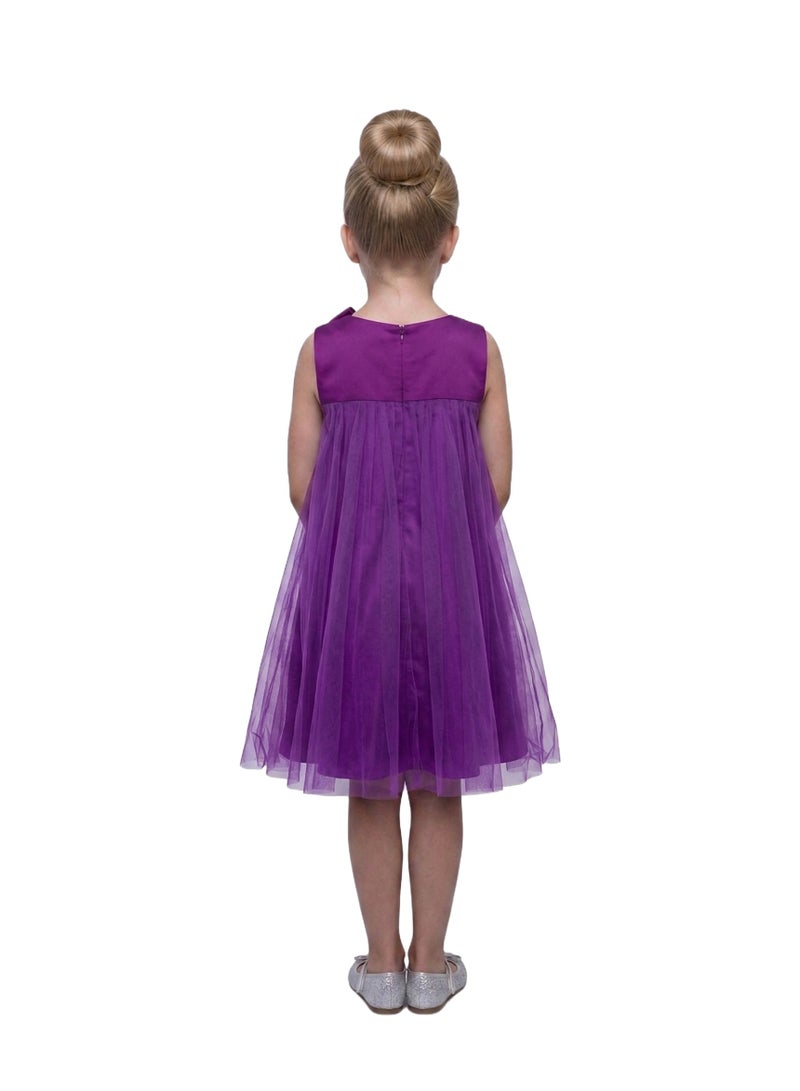 Bidani One-Shoulder Purple Tulle Party Dress - Image 3