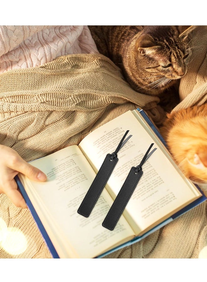 ١٠ قطع من فواصل الكتب الجلدية المصنوعة يدويًا من الجلد الطبيعي، فواصل كتب شخصية لمحبي القراءة والكتب والقراء والكتاب - Image 5