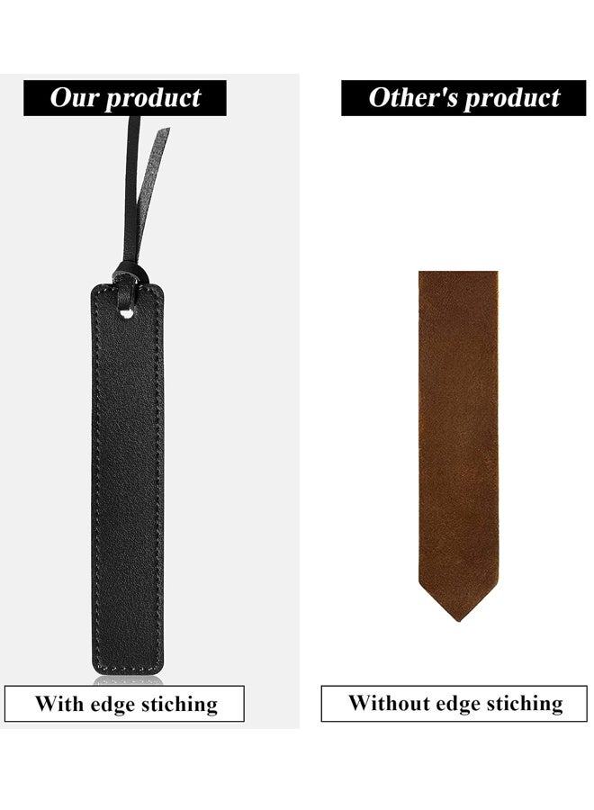 ١٠ قطع من فواصل الكتب الجلدية المصنوعة يدويًا من الجلد الطبيعي، فواصل كتب شخصية لمحبي القراءة والكتب والقراء والكتاب - Image 3