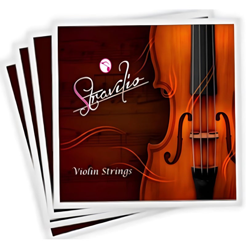 Stravilio Bronze Violin Strings Full Set (G-D-A-E) - Violin String with Ball Ends, Compatible with Violin Sizes 1/2 and 1/4, Perfect for Kids - Image 1