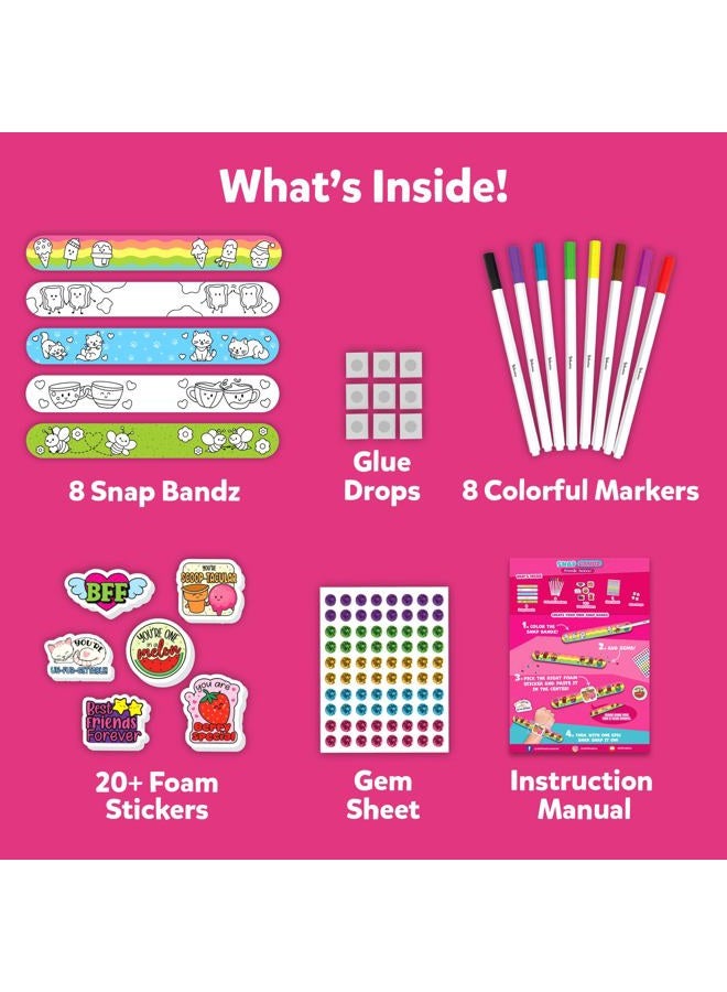 Skillmatics Craft Activity - Snap Bandz, Friendship Bands, DIY Art & Craft Activity, Mess-Free, Creative Kit, 8 Bands (8.6"), Gifts for Girls & Boys Ages 4, 5, 6, 7, 8, 9, 10 - Image 5