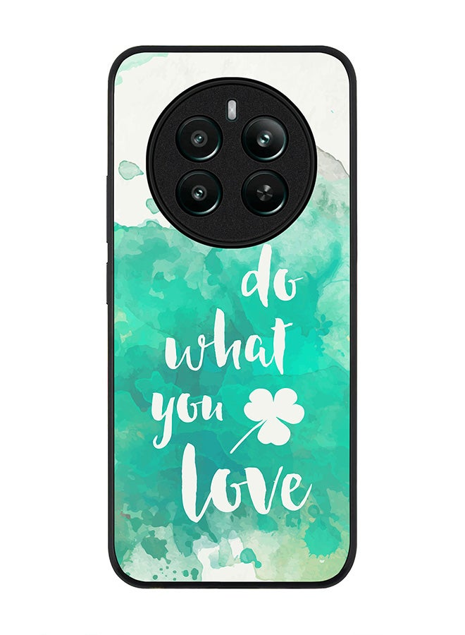 Stylizedd Rugged Black edge case for Realme 12 Plus 5G / Realme 12 4G, Slim fit Soft Case Flexible Anti Drop TPU Gel Thin Cover -  Do what you love - Image 1