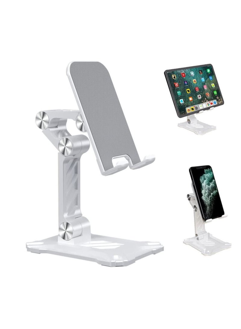 Y&D Phone Stand for Desk, Foldable Desktop Mobile Angle Height Adjustable, Office Holder Cradle Dock Compatible with 4.7"-13" iPhone/Smartphone/iPad/Tablet  - Image 2