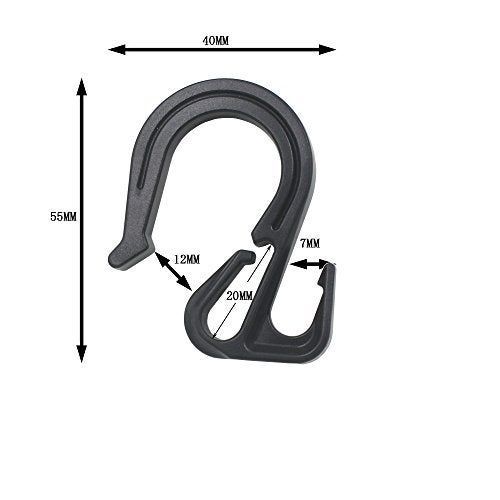 YYST Nylon Net Hooks Bungee Cord Hooks for Cargo Net, Bungee Net, Truck Net Truck Organizer - Image 2