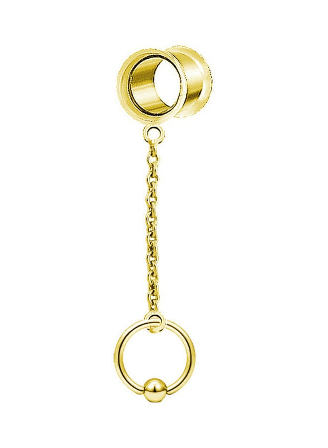 NIBEMINENT Ring Tassel Dangle Double Flare Ear Plug