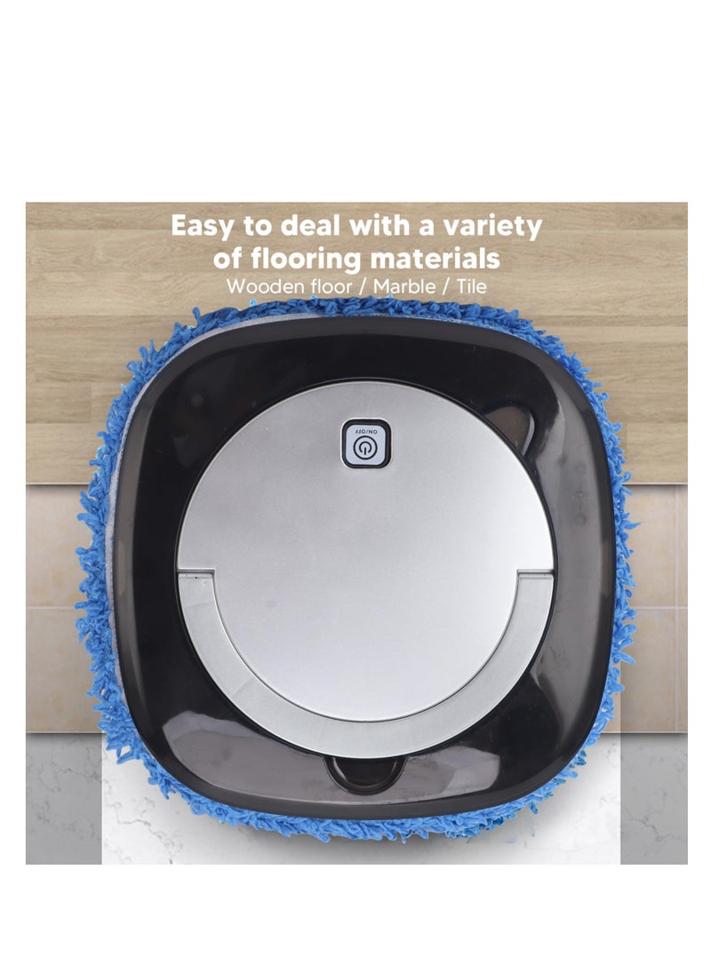 SYOSI - Wet Scrubbing Mopping Robot, Robot Vacuum Cleaner, Automatic Floor Mopping Robot, Mopping Robot, with Water Tank Vacuum and Mop, Suitable for a Variety of Floors, Wood Panels, Tiles (Silver) - Image 1