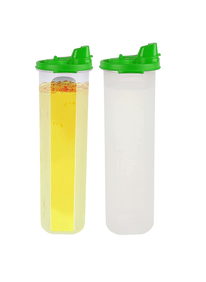 Cutting EDGE Cutting EDGE AirTight Leak Proof Plastic Oil Pourer for Vinegar Sauces Olive Refined Oils Easy Flow BPA Free Refrigerator Safe 250ml Green 2 Oil Pourer  - Image 1