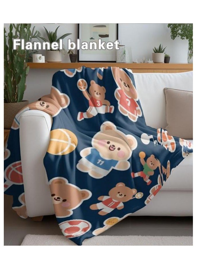 general Children's or student cartoon flannel thin blanket (warm and comfortable, suitable for sleep, games) 100cm*150cm - Image 1