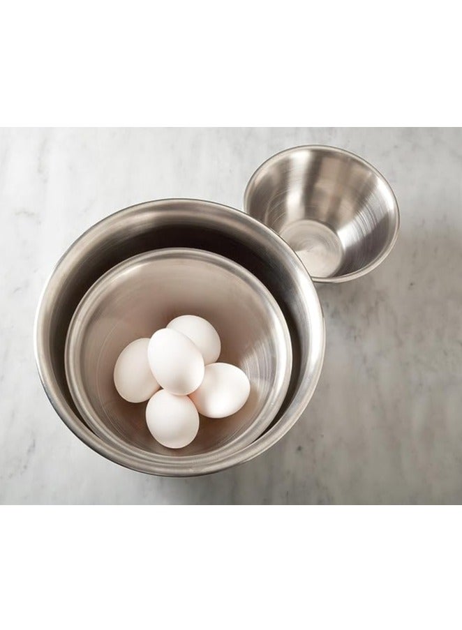 يوريفو 3 قطع * 3.5 لتر أوعية خلط من الفولاذ المقاوم للصدأ (11.5 لتر في المجموع): منظمات تخزين الطعام الصديقة للبيئة والقابلة لإعادة الاستخدام، كل منها بمقياس 2 لتر، آمنة للغسل في غسالة الأطباق، مناسبة للطهي والخبز والتتبيل وتقديم الطعام والسلطات. - Image 4