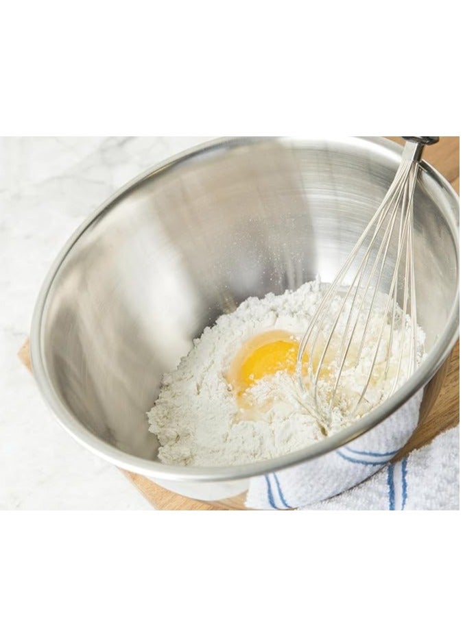 يوريفو 3 قطع * 3.5 لتر أوعية خلط من الفولاذ المقاوم للصدأ (11.5 لتر في المجموع): منظمات تخزين الطعام الصديقة للبيئة والقابلة لإعادة الاستخدام، كل منها بمقياس 2 لتر، آمنة للغسل في غسالة الأطباق، مناسبة للطهي والخبز والتتبيل وتقديم الطعام والسلطات. - Image 5