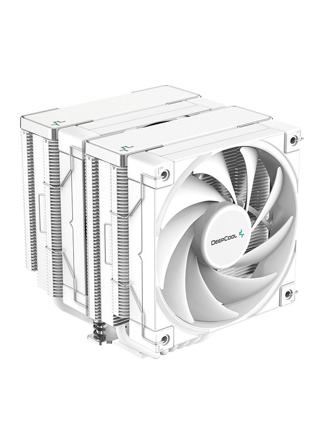 DEEPCOOL مروحة تبريد الهواء/وحدة المعالجة المركزية AK620 WH مقاس 120 مم ومروحة PWM رباعية الدبابيس (أبيض) - R-AK620-WHNNMT-G-1  - Image 1