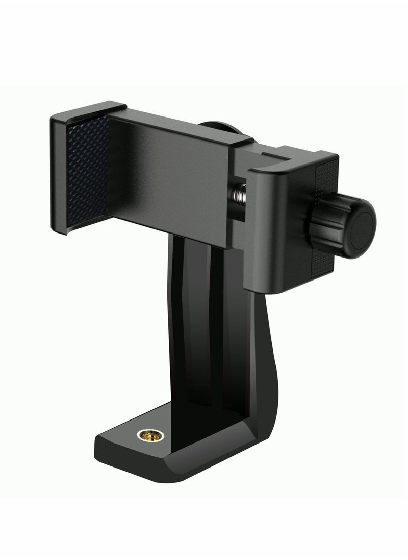 Generic - Smartphone Tripod Adapter Cell Phone Holder Mount Adapter, Fits iPhone, Samsung, and all Phones, Rotates Vertical and Horizontal, Adjustable Clamp - Image 1