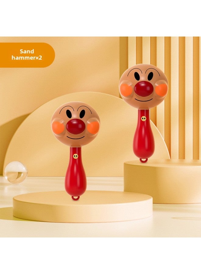 Bread Superman Hammer Baby Handbell 0-1 Year Old To 3 Months 6 Baby Toy Newborn Early Education Grasp Training-Color:Sand Hammer 2 - Image 1