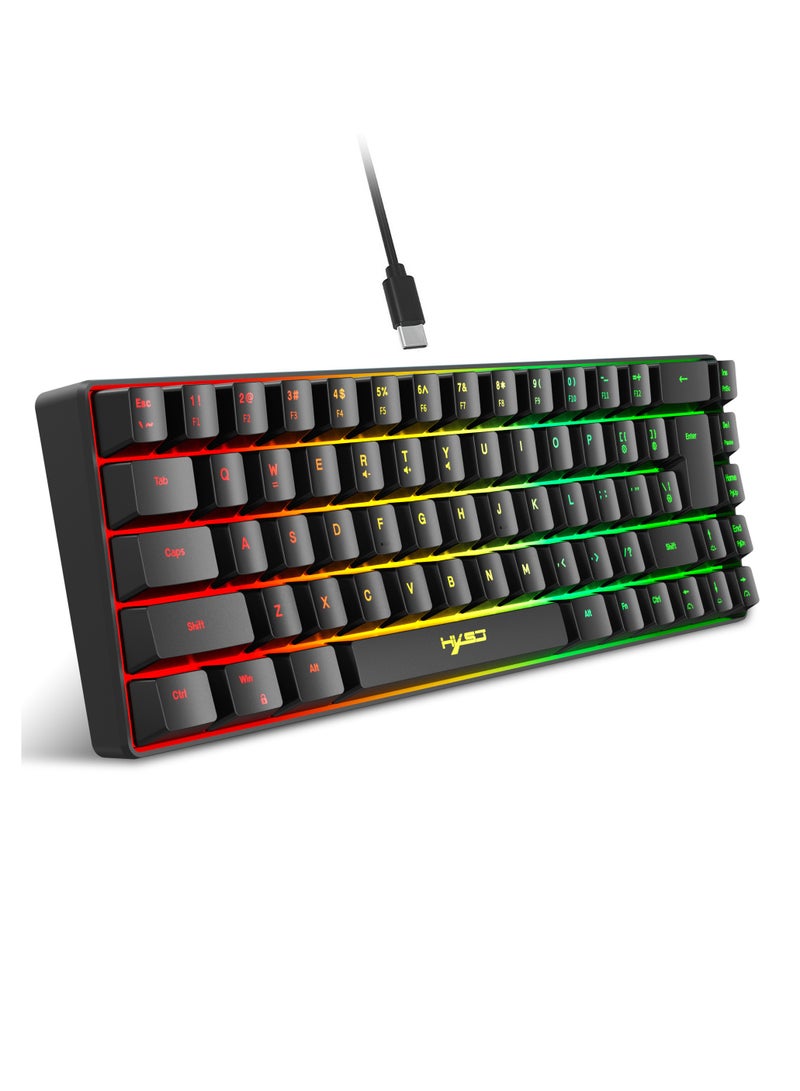 HXSJ V200 68 Key RGB Wired Gaming Keyboard and T90 Wireless Gaming Mouse Set  - Image 2