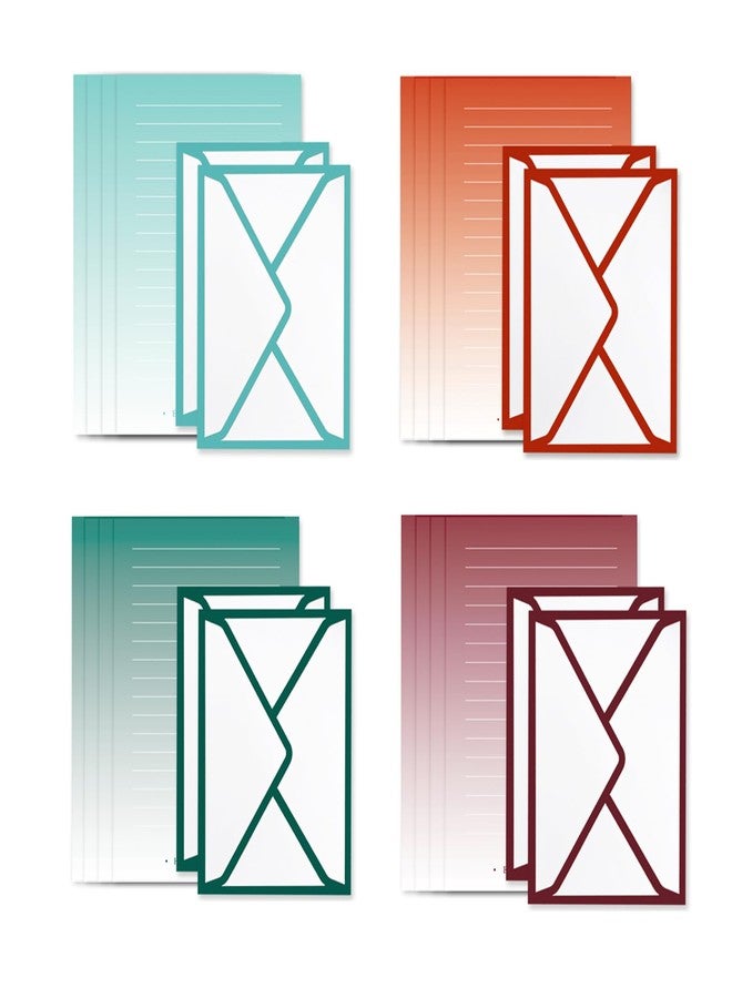 IMagicoo 32 Lined Writing Stationery Paper with 16 Envelopes, Colorful Designs for Writing Letter, Notes, Invitations, 8 Different Style (7.67 x 5.4") - Image 3