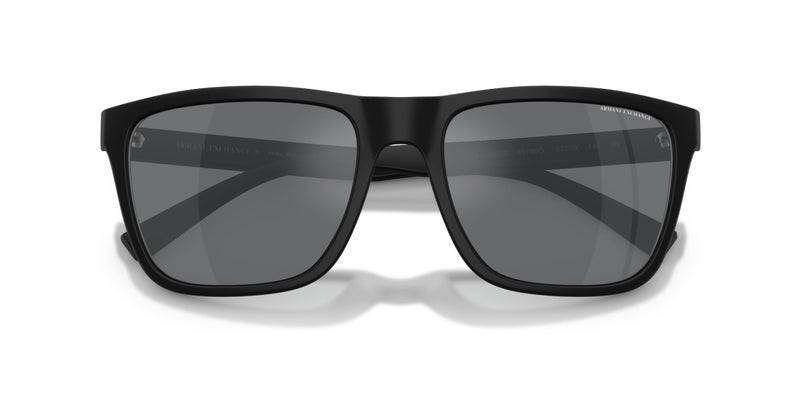 Armani Exchange نظارات شمسية للرجال من أرماني إكستشينج بإطار أسود غير لامع، عدسات سوداء عاكسة، 57 مم - Image 5
