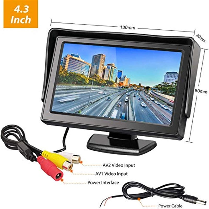 Yurefax HD 720P Brake Light Camera with 4.3 Monitor - Image 2