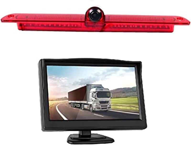 Yurefax HD 720P Brake Light Camera with 4.3 Monitor - Image 1