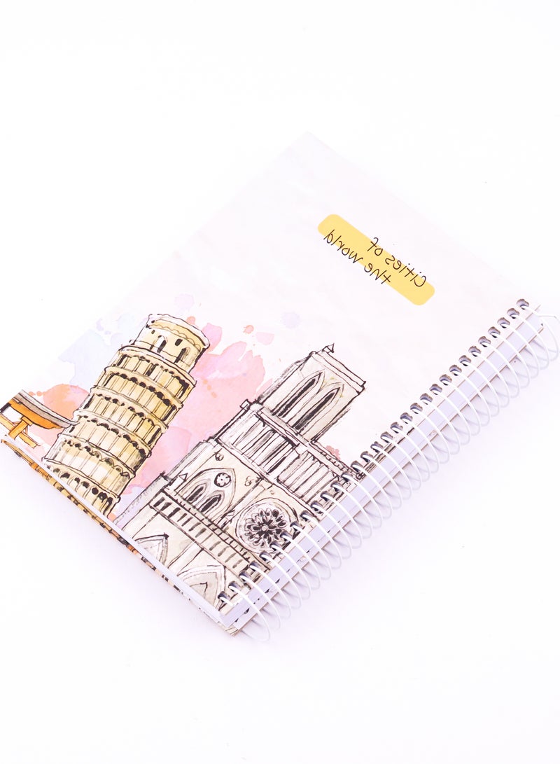 Borg El Arab Printed A5 Sketchbook Wirebound 150 Sheets  - Image 1