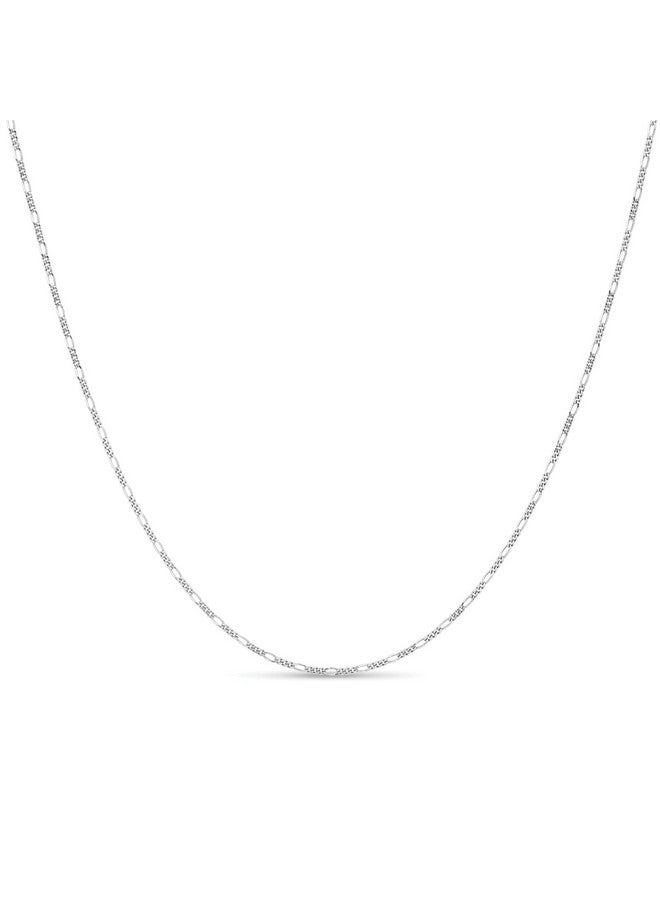 Kezef Sterling Silver 1.5Mm Figaro Chain Necklace - Solid Necklace Chain 22 Inches - Italian 925 Sterling Silver Jewelry Necklaces - Sterling Silver Chains For Men Women - Image 1