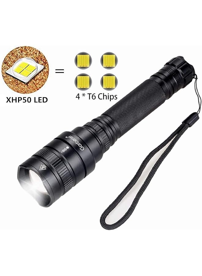 Garberiel Rechargeable Flashlight LED Torch XHP50 Flash Light 5 Modes 13000 Lumens Adjustable Focus Handheld Waterproof Super Bright for Camping Hiking Outdoor Emergency - Image 4
