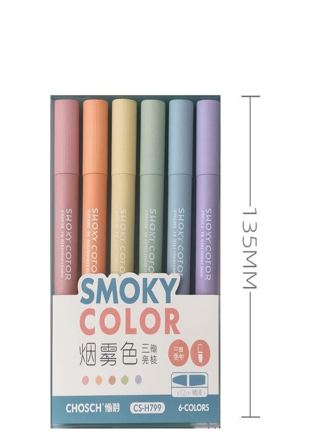 LeafLoom 6 pcs Aesthetic Cute Highlighter Pen, Pastel Marker Set || No Bleed Marker Pens with Chisel Tip || Note Taking School/Office Supplies | Multicolor - Image 4