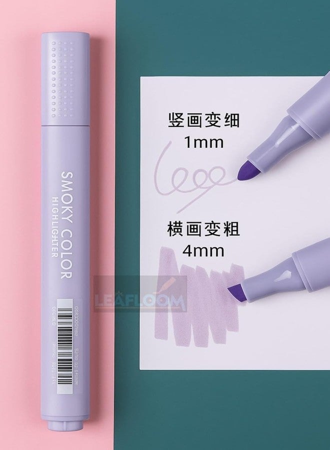 LeafLoom 6 pcs Aesthetic Cute Highlighter Pen, Pastel Marker Set || No Bleed Marker Pens with Chisel Tip || Note Taking School/Office Supplies | Multicolor - Image 5