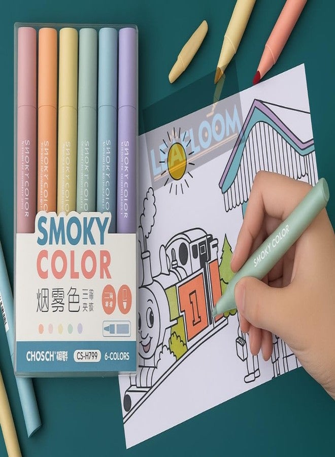 LeafLoom 6 pcs Aesthetic Cute Highlighter Pen, Pastel Marker Set || No Bleed Marker Pens with Chisel Tip || Note Taking School/Office Supplies | Multicolor - Image 3