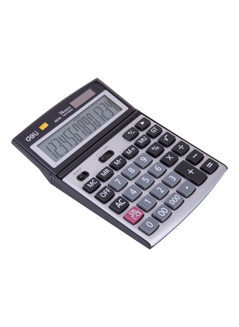 Deli Deli E39229 14-Digit Metal Calculator - Solar/LR44 Battery, Silver (1PCS/Color Box) - High-End Desktop Calculator for Finance, Engineering & Business  - Image 3
