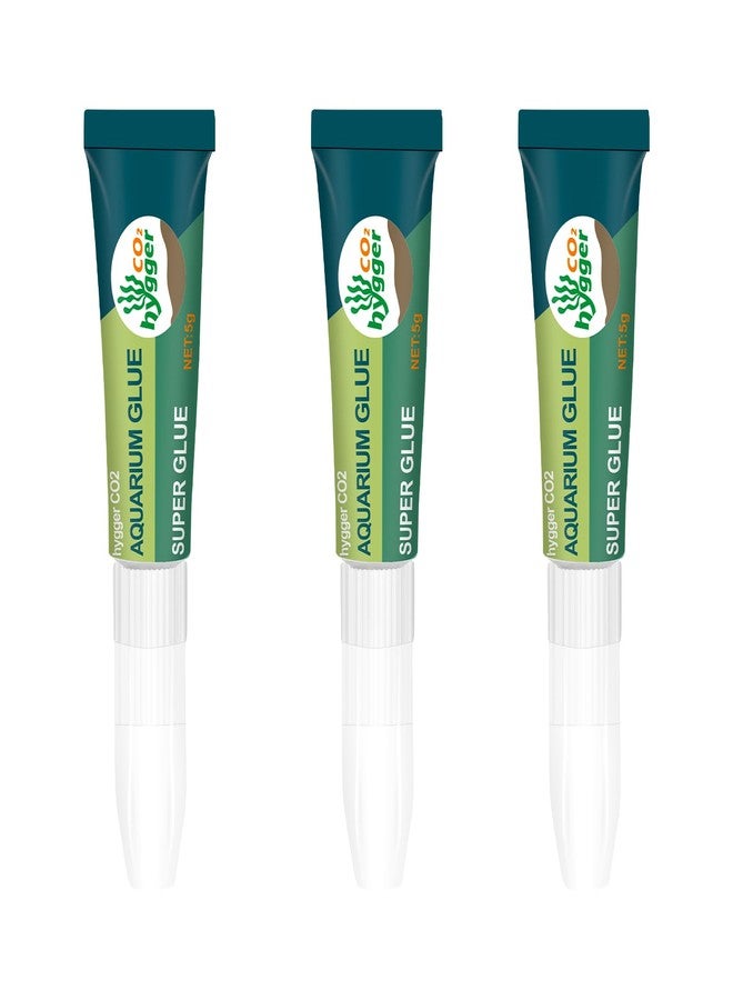 Hygger CO2 3 PCS Aquarium Glue, Clear Reef Glue for Plants, Rocks, Moss, Coral, Stone, and Wood, Suitable for Freshwater and Saltwater Aquascaping - Image 1