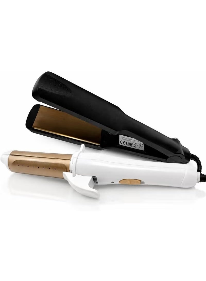 Ruay 2-in-1 Hair Styling Kit Professional Straightener & Curler | RA152 - Image 1