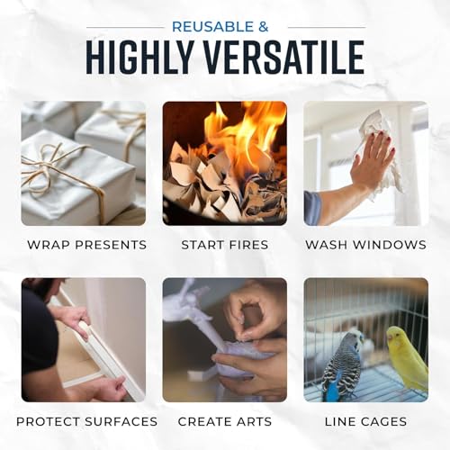 Bryco Goods Newsprint Packing Paper Sheets for Moving - 5lb - 160 Sheets of Newspaper Paper - Must Have in Your Moving Supplies - 27" x 17" - Made in USA - Image 5