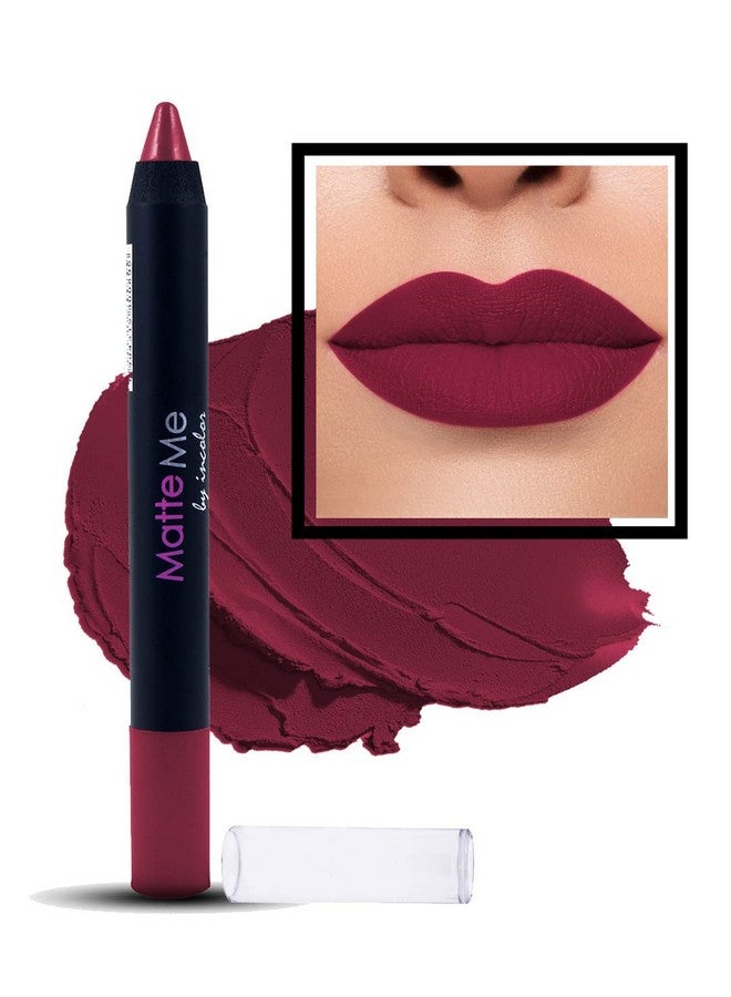 INCOLOR Matte Me Crayon Lipstick, Long Lasting, Waterproof & Smooth Texture Pencil Lipstick For Girl & Women, 2.3g (Shade 25) - Image 1