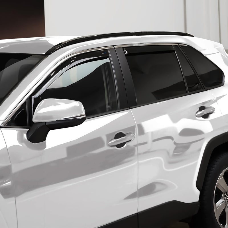 CLIM ART In-Channel Rain Guards for Toyota RAV4 2019-2023 - Dark Smoke Window Deflectors (4pcs) - Image 4