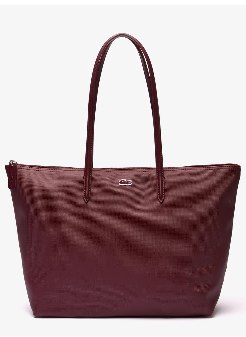 LACOSTE Lacoste bag Women's L12.12 Concept Fashion Versatile Large Capacity Large Size Zipper Handheld Shoulder Bag Tote Bag Large Claret 45cm * 30cm * 12cm  - Image 1