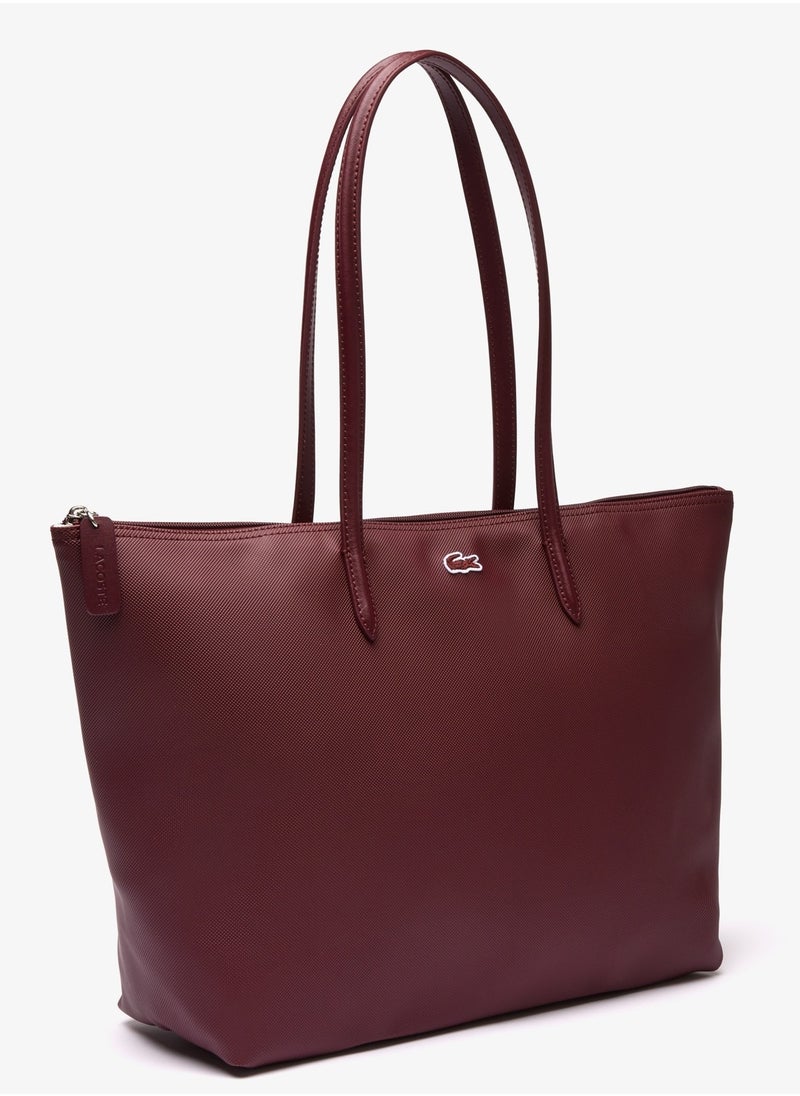 LACOSTE Lacoste bag Women's L12.12 Concept Fashion Versatile Large Capacity Large Size Zipper Handheld Shoulder Bag Tote Bag Large Claret 45cm * 30cm * 12cm  - Image 4