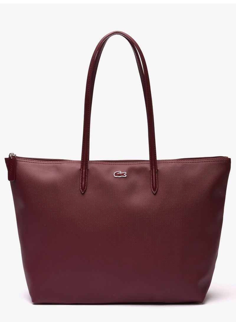 LACOSTE Lacoste bag Women's L12.12 Concept Fashion Versatile Large Capacity Large Size Zipper Handheld Shoulder Bag Tote Bag Large Claret 45cm * 30cm * 12cm  - Image 1