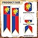 Oudain 4 ft Medieval Fantasy Pulldown Banner with Lion Design Hanging Party Bunting Banner Medieval Party Decorations Garden Cutouts Flag for Castle Theme Festival Birthday Decor8 Pcs - Image 4